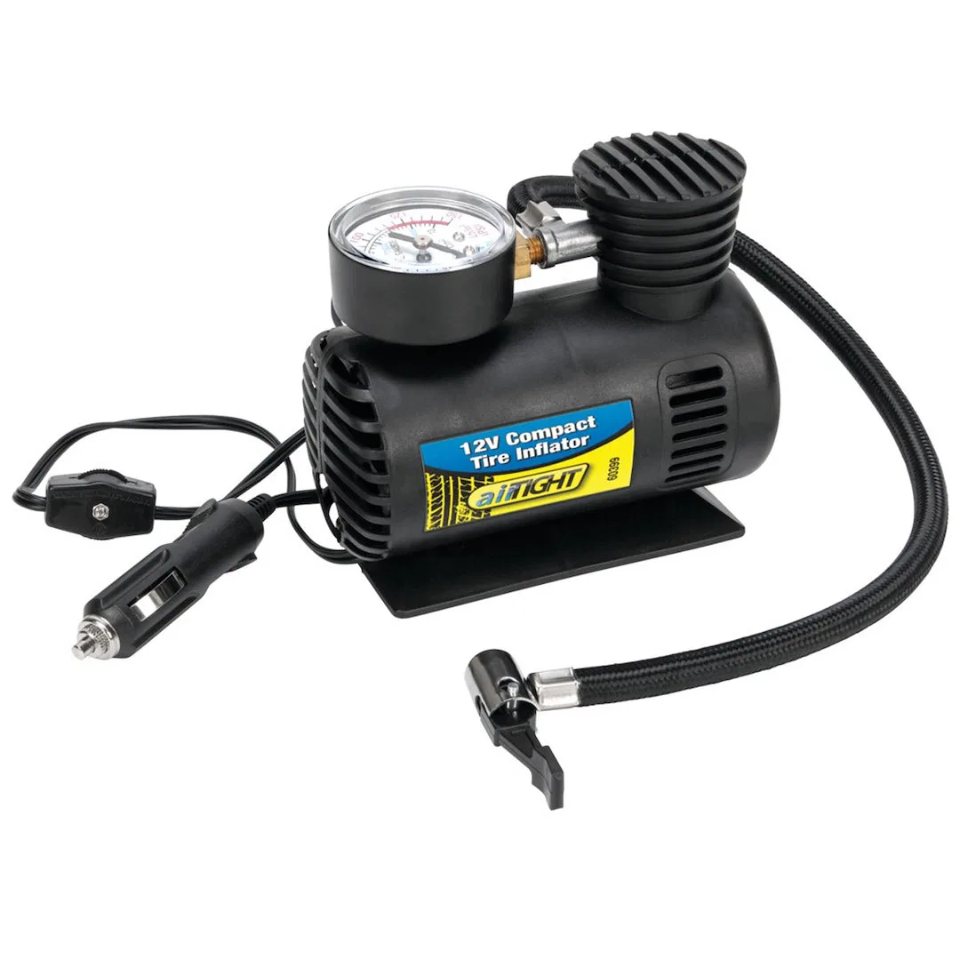 60399 – PERFORM TOOL Tire Inflation Pump, Electric Pump 250 Pounds Per Square Inch Range With Analog Gauge 18 Inch Ho...